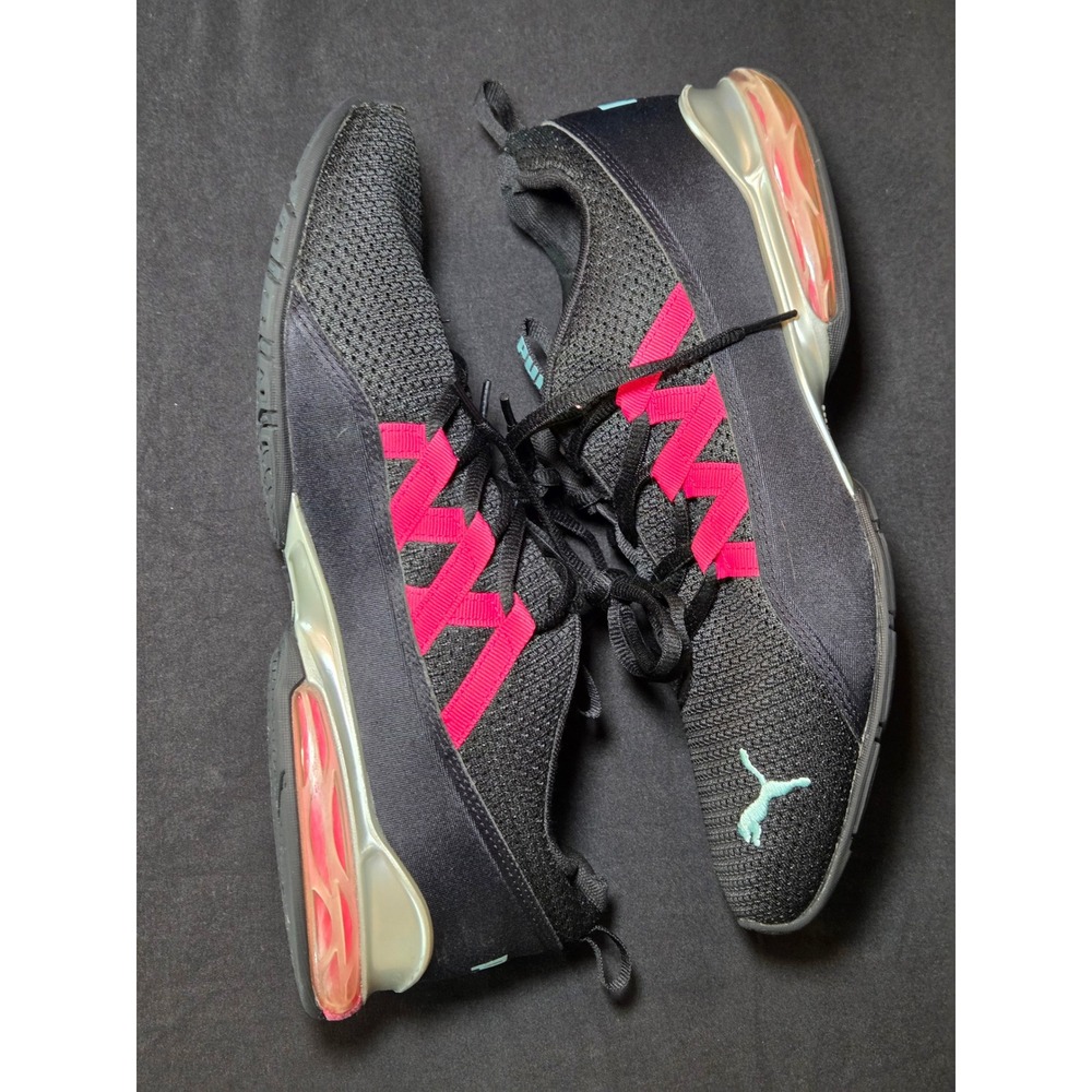 Puma Women's Black Pink Teal Athletic Running Shoes Sneakers‎ Size 10